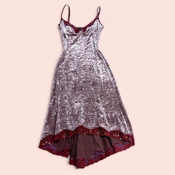 Vintage 1990s Betsey Johnson New York crushed velvet dress - Picture 4 of 6